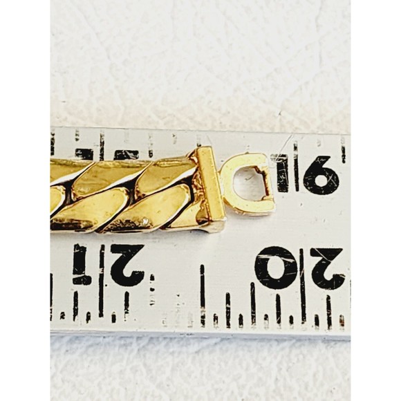 Christian Dior Vintage Cuban Link Choker Necklace HTF 16" 9mmm Wide - Picture 8 of 9